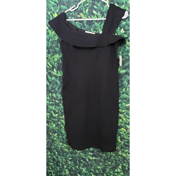 NEW Lark & RO Asymmetrical Black Dress - Size 10 - Picture 2 of 4